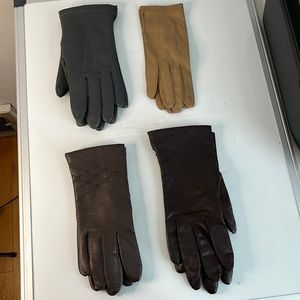 4 Pair Women’s Leather Gloves Estate Grannycore Vintage